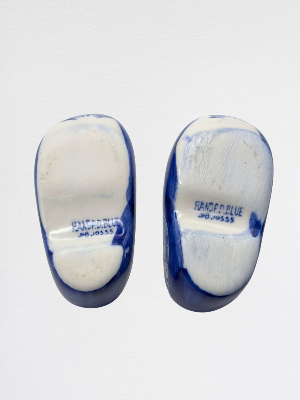 Two Vintage Delft Blue Ceramic Shoes from Holland - Picture 5 of 6